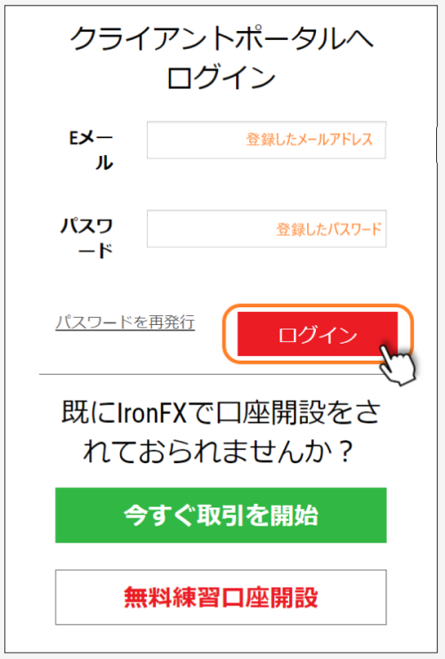 IronFX　入金方法